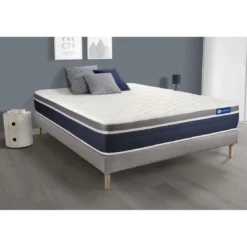 ACTISOMEnsemble ACTIFLEX CONFORT Matelas Ressorts ensaches memoire de forme Maxi epaisseur sommier