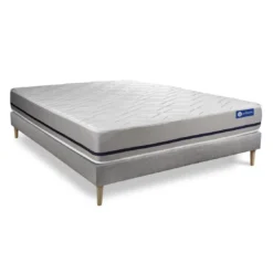 ACTISOMEnsemble matelasACTIMEMO SOFT 3 zones de confort sommier KIT gris