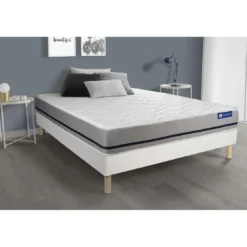 ACTISOMEnsemble matelas ACTIFLEX SOFT 3 zones de confort sommier KIT blanc