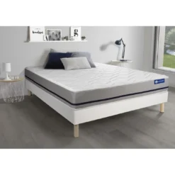 ACTISOMEnsemble matelasACTILATEX SOFT 3 zones de confort sommier KIT blanc