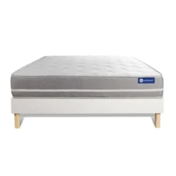 ACTISOMEnsemble matelas Ressorts ensaches ACTIFLEX TOUCH 3 zones de confort sommier KIT blanc