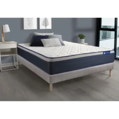 ACTISOMEnsemble matelas Ressorts ensaches Memoire de forme ACTIFLEX MAX Maxi epaisseur 7 zones confort
