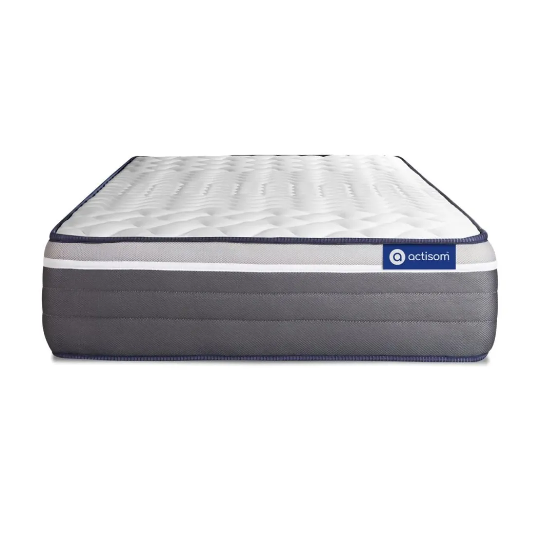 ACTISOMMatelas Latex memoire de forme Maxi epaisseur 7 zones de confort Gris