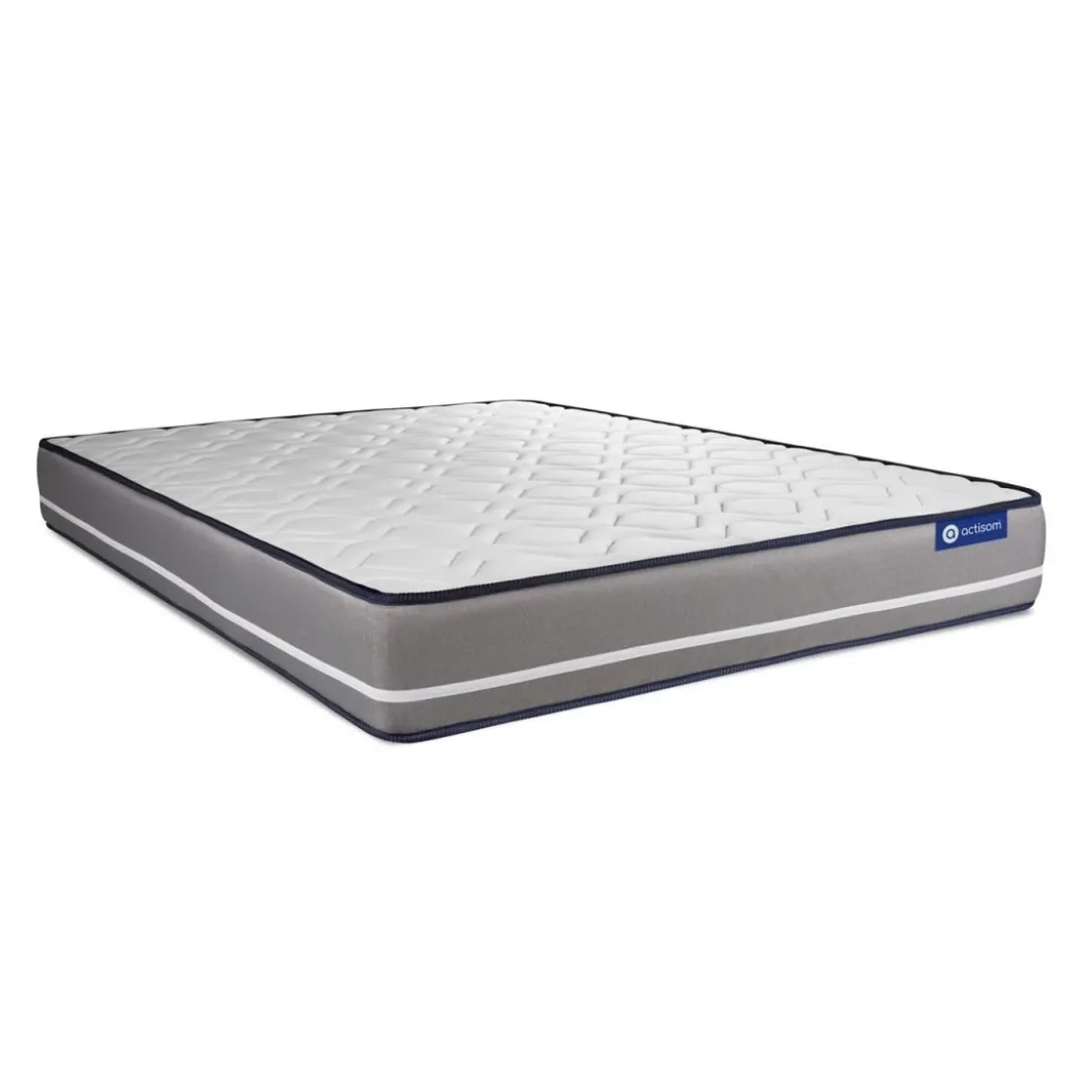 ACTISOMPack prêt a dormir matelas a memoire ACTIMEMO PUR 3 zones de confort sommier KIT blanc