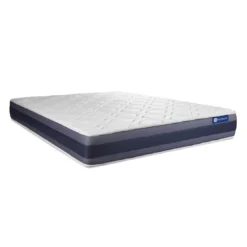 ACTISOMPack prêt a dormir matelas Latex et Memoire de forme ACTILATEX MORPHO sommier KIT gris 2 oreillers et couette