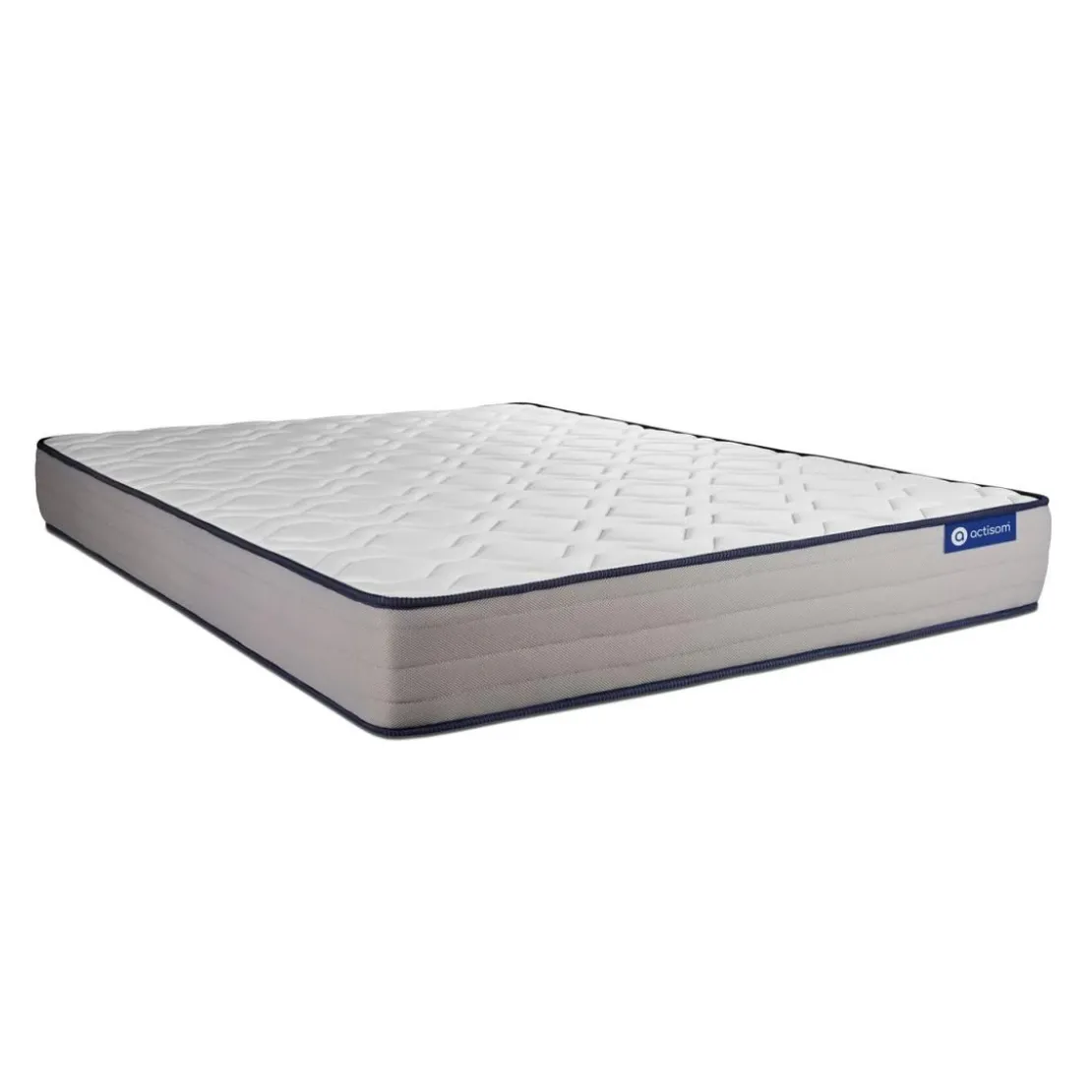 ACTISOMPack prêt a dormir matelas Latex et Memoire de forme ACTILATEX FORM sommier KIT gris 2 oreillers et couette