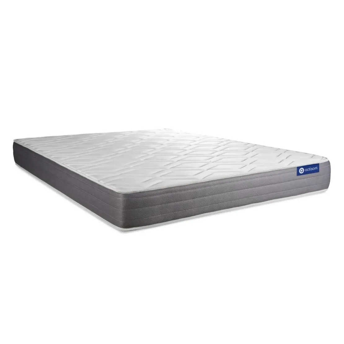 ACTISOMPack prêt a dormir matelas ACTIMEMO DREAM memoire de forme 5 zones confort sommier KIT blanc