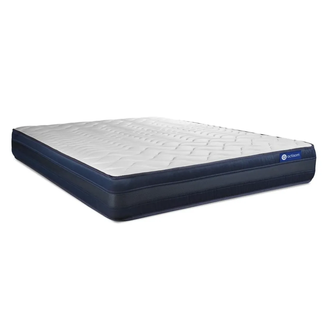 ACTISOMPack prêt a dormir matelas ACTIMEMO TECH Memoire de forme 5 zones de confort sommier KIT blanc