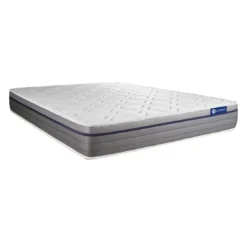 ACTISOMPack prêt a dormir matelas Ressorts ensaches Memoire de forme ACTIFLEX ZEN sommier KIT blanc