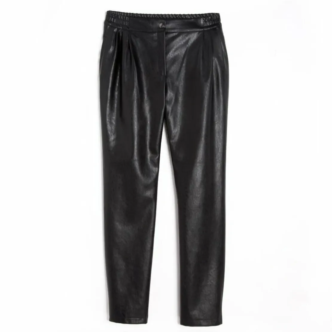 ActuamodePantalon matiére synthétique femme - Noir