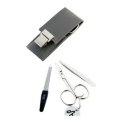 AlpenSet Noir Ongles & Epilation - Lime, Ciseaux, Pince1 Lime, 1 paire de Ciseaux à  ongles, 1 Pince à  épiler
