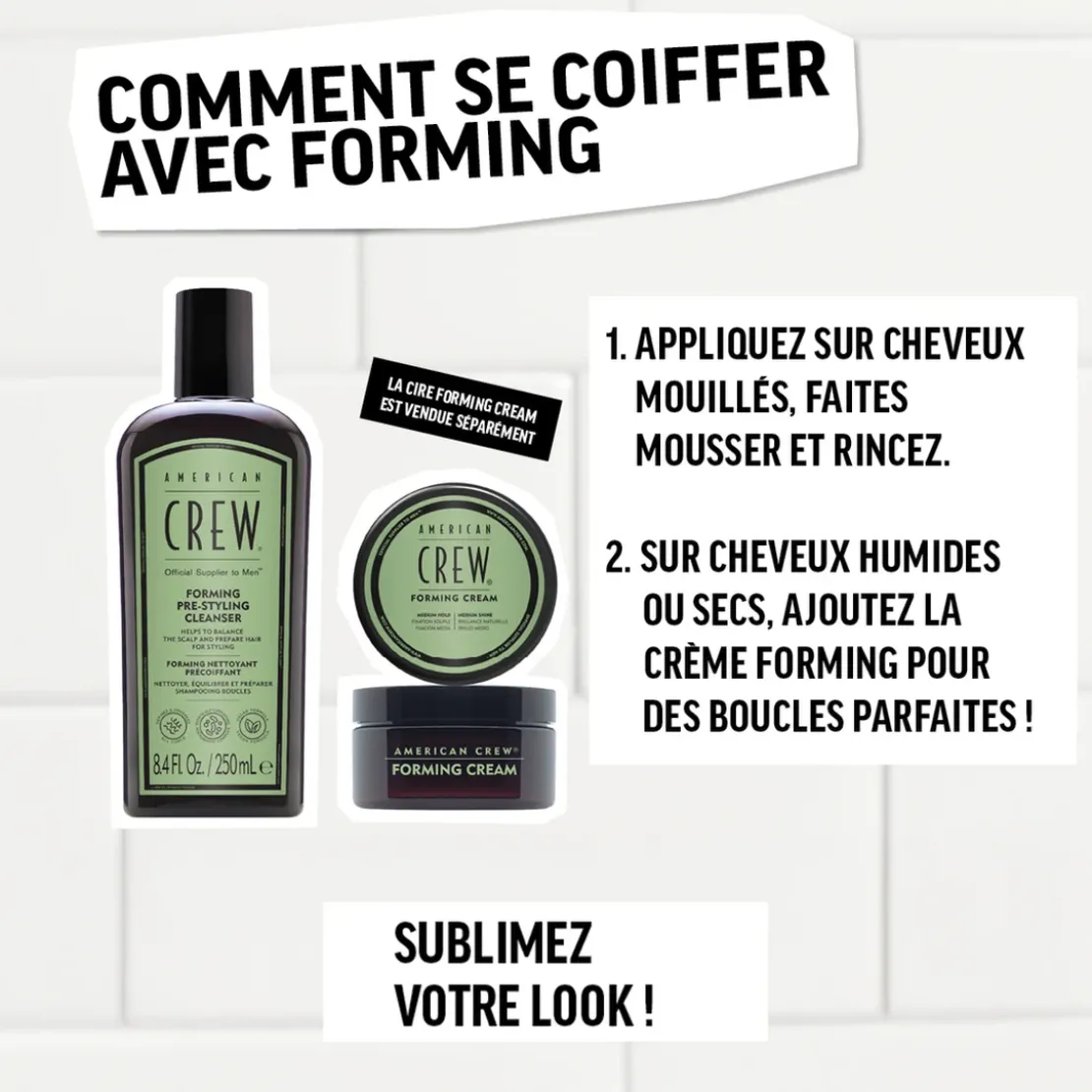 American CrewPre-Styler - Shampoing Pré-Coiffant – Définisseur de Boucles250 ml