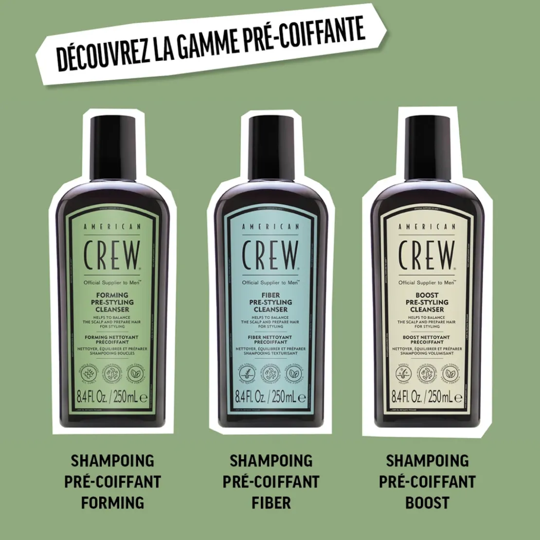 American CrewPre-Styler - Shampoing Pré-Coiffant – Définisseur de Boucles250 ml
