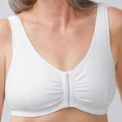 Amoena LingerieBrassière blanc - post opératoire avec poches - sans armatures en coton - Fleur