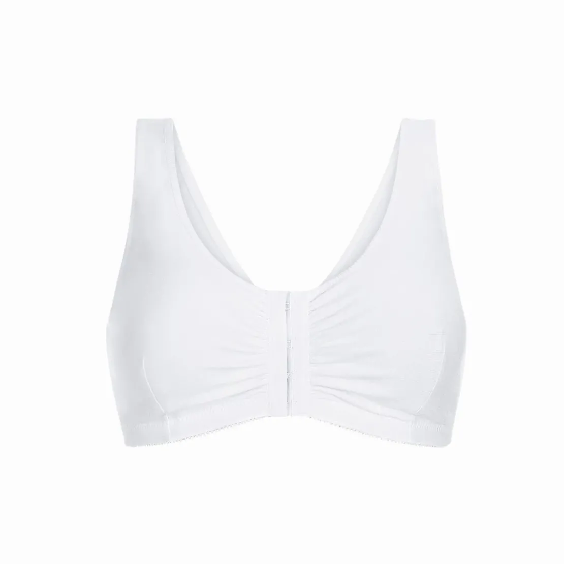 Amoena LingerieSoutien-gorge sans armatures ouvert devant Blanc AMEONA en coton- Frances
