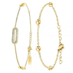 Angèle M BijouxBracelet Femme B2190+B2371-DORE