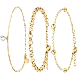 Angèle M BijouxBracelet Femme B2116-DORE+B2371-DORE+B2379-DORE - Angèle M