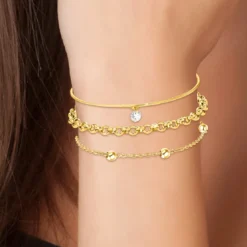 Angèle M BijouxBracelet Femme B2116-DORE+B2371-DORE+B2379-DORE - Angèle M