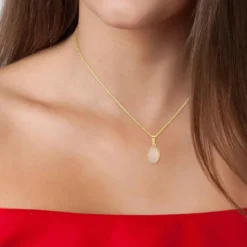 Angèle M BijouxCollier femme B2458-ROSE-QUARTZ -Angèle M