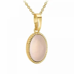 Angèle M BijouxCollier femme B2458-ROSE-QUARTZ -Angèle M