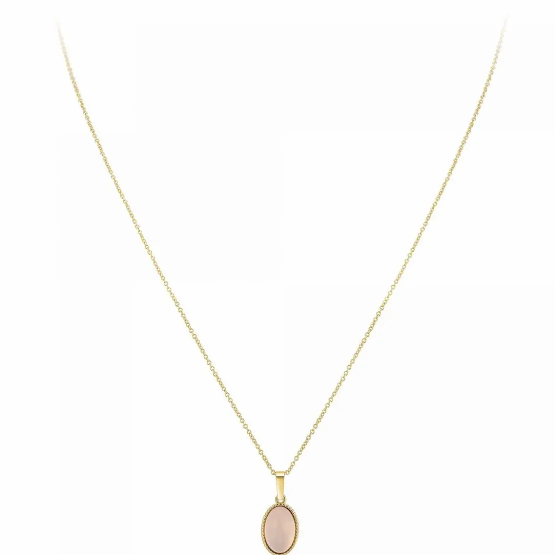 Angèle M BijouxCollier femme B2458-ROSE-QUARTZ -Angèle M