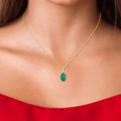 Angèle M BijouxCollier femme - B2458-MALACHITE- Angèle M