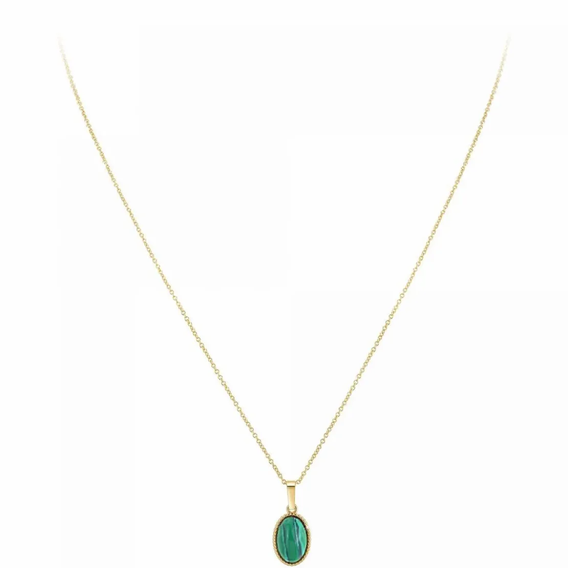 Angèle M BijouxCollier femme - B2458-MALACHITE- Angèle M
