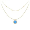 Angèle M BijouxCollier femme B2126-BLEU+B2370-DORE - Angèle M
