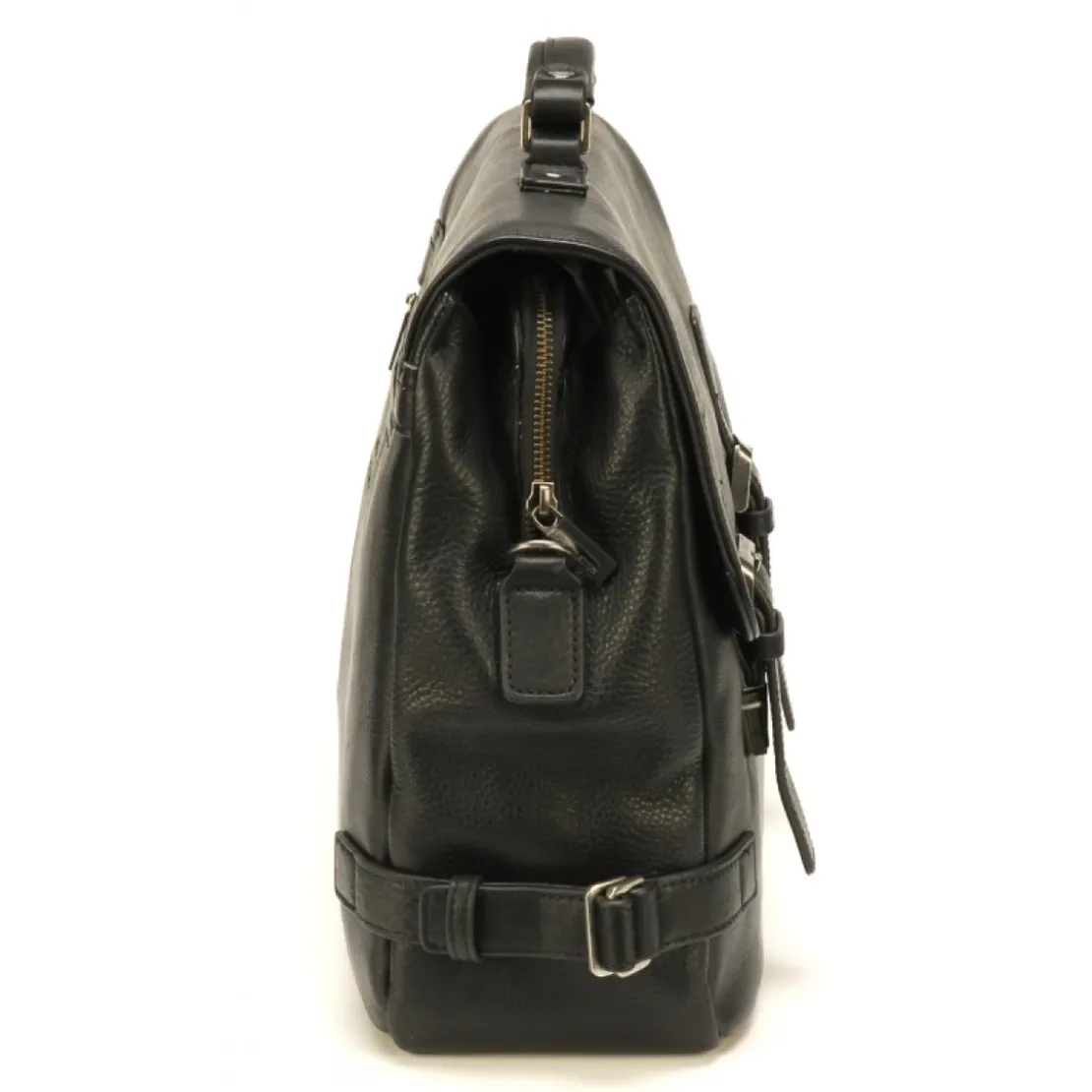 Arthur & AstonPorte-Document noir en cuir