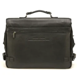 Arthur & AstonPorte-Document noir en cuir