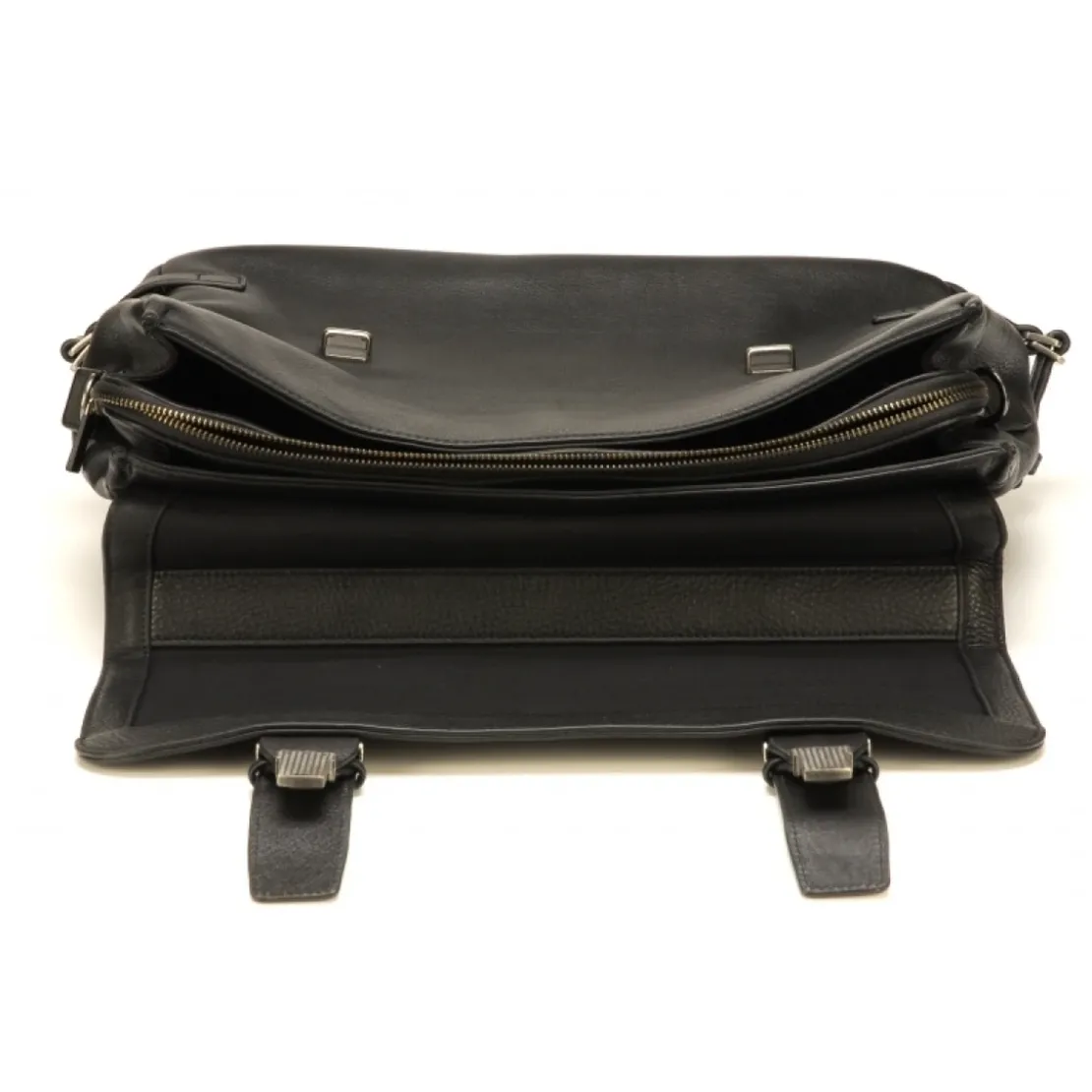 Arthur & AstonPorte-Document noir en cuir