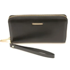 Arthur & AstonPortefeuille Compagnon- Cuir lisse noir Noir