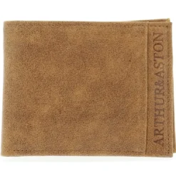 Arthur & AstonPortefeuille Cuir Vachette - Doublure Coton Marron noir