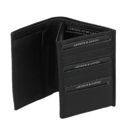 Arthur & AstonPortefeuille en cuir véritable noir
