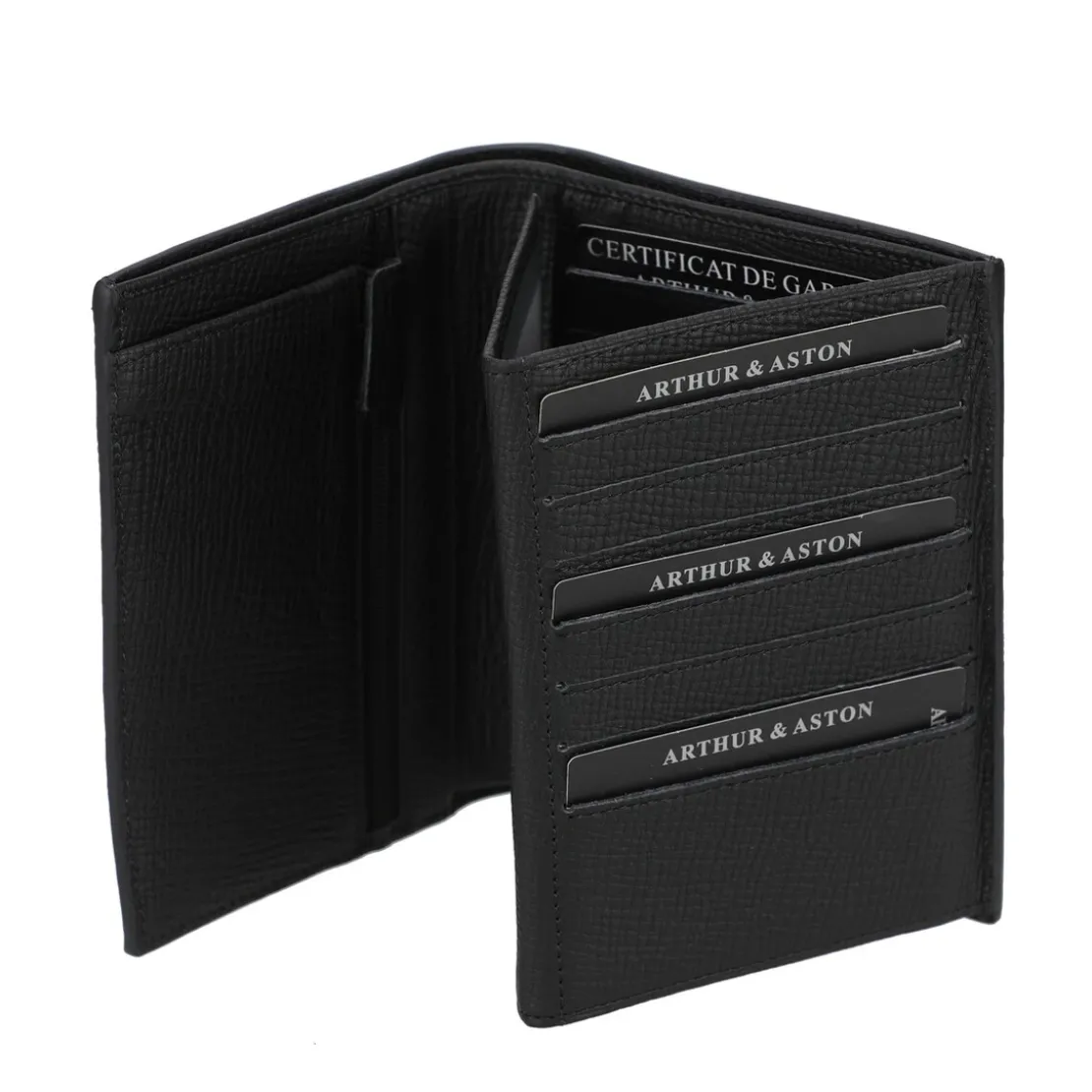 Arthur & AstonPortefeuille en cuir véritable noir