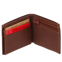 Arthur & AstonPortefeuille italien en cuir véritable cognac