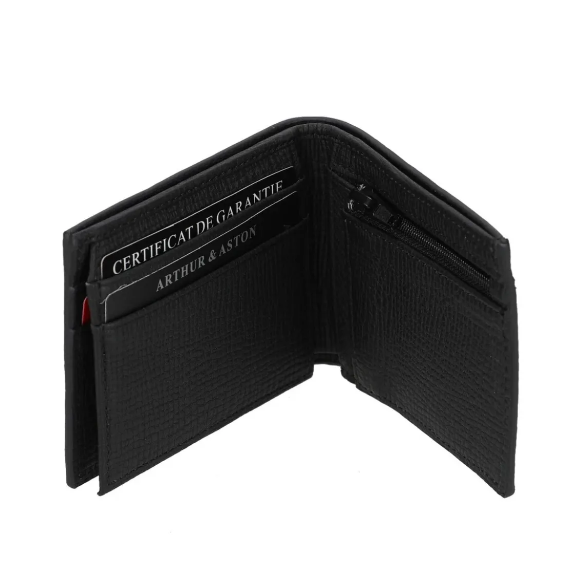 Arthur & AstonPortefeuille italien en cuir noir