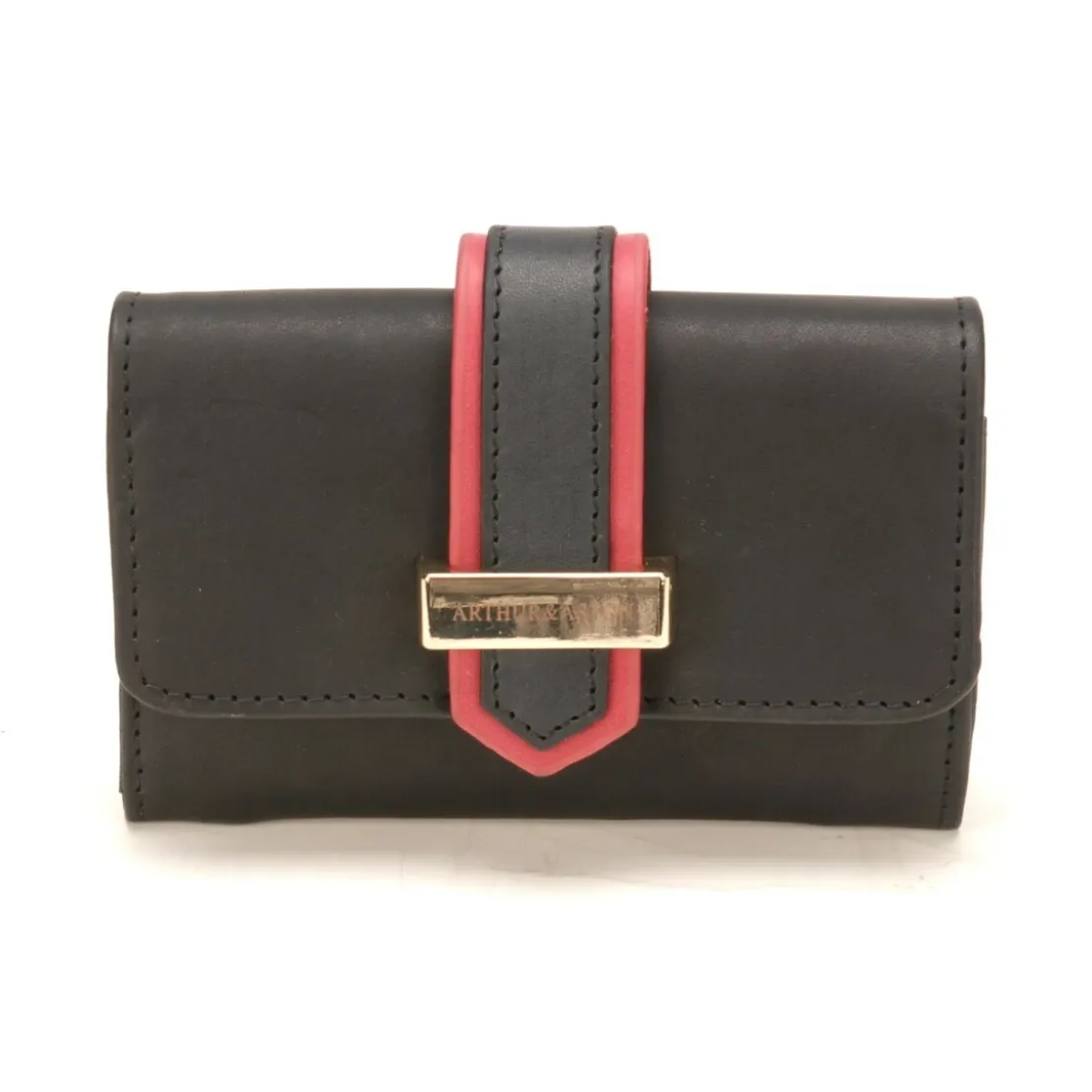 Arthur & AstonPorte monnaie et cartes - cuir vachette Noir