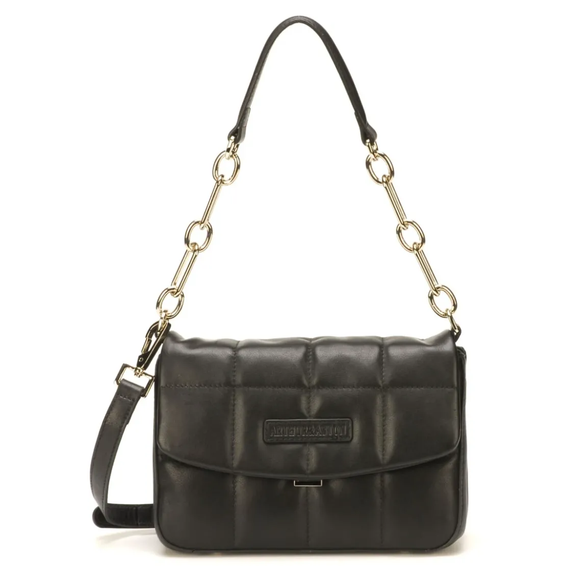 Arthur & AstonSac porté main/Bandoulière cuir noir - Arthur & Aston Noir
