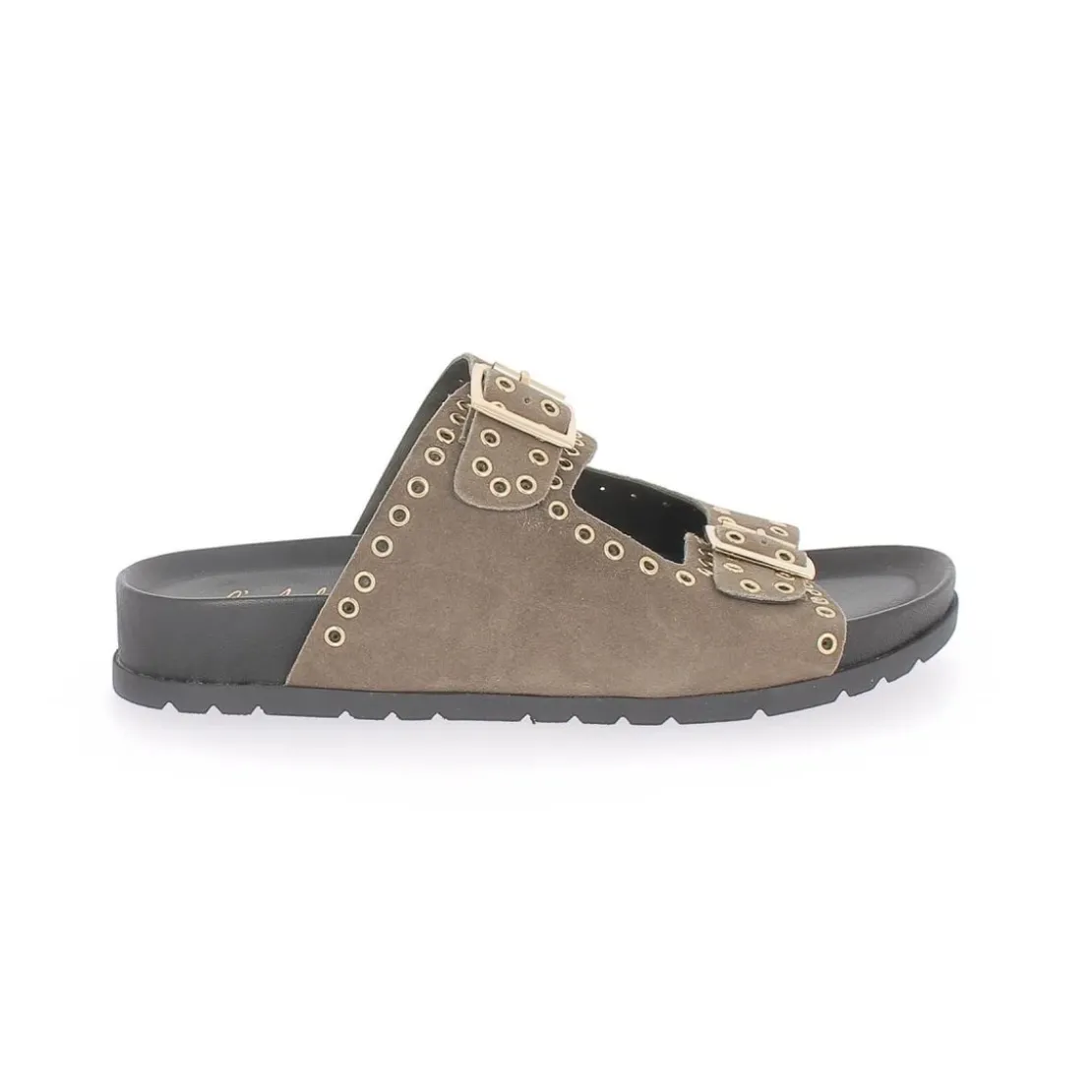 Atelier TropézienSandales Femme En Cuir - Vert Olive
