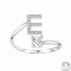 AthèmeBague initiale E Femme Athème B2804-E - Métal Argent