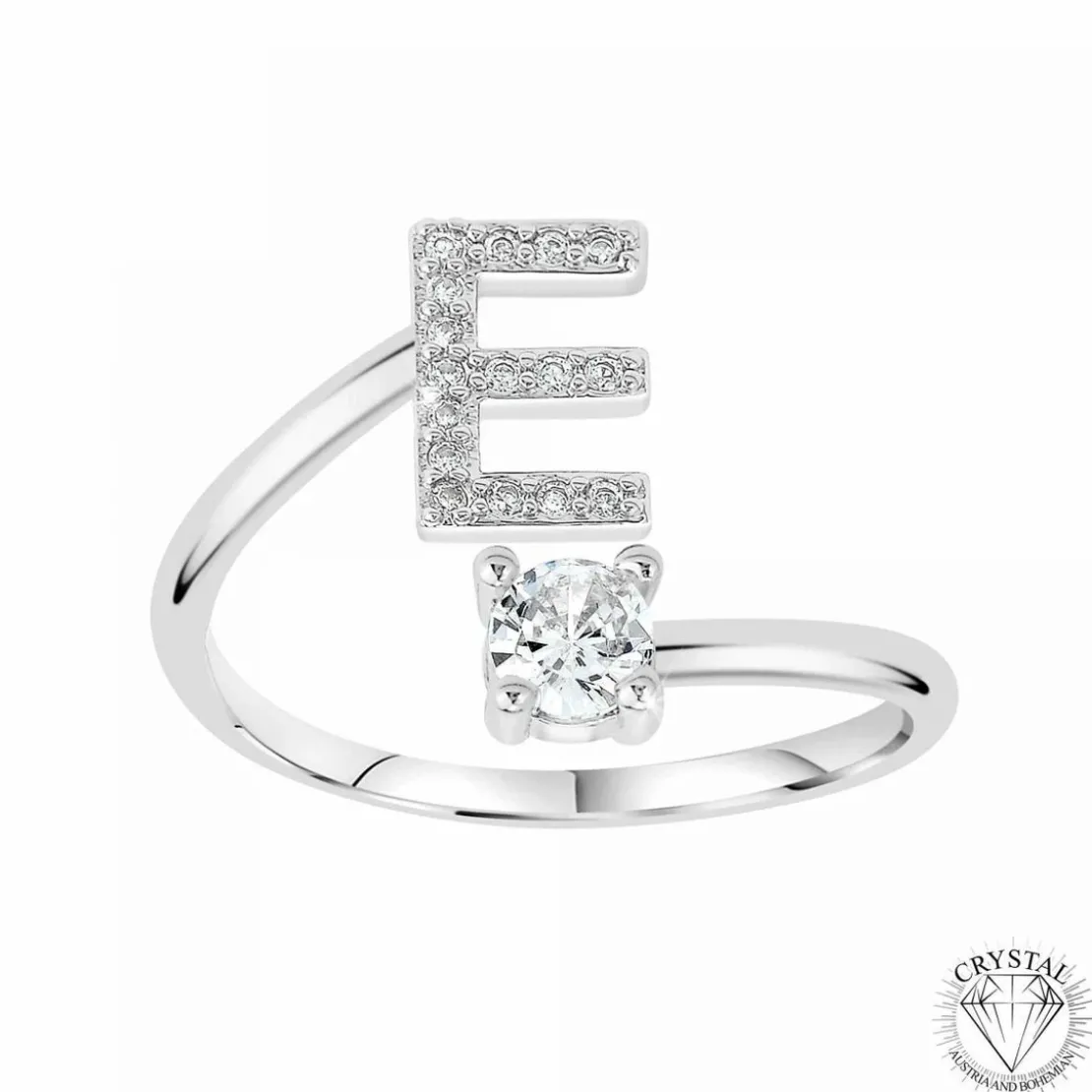 AthèmeBague initiale E Femme Athème B2804-E - Métal Argent