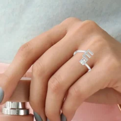 AthèmeBague initiale E Femme Athème B2804-E - Métal Argent
