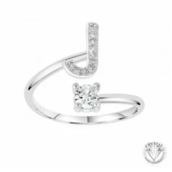 AthèmeBague Initiale J Femme Athème B2804-J - Métal Argent
