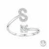 AthèmeBague Initiale S Femme Athème B2804-S - Métal Argent