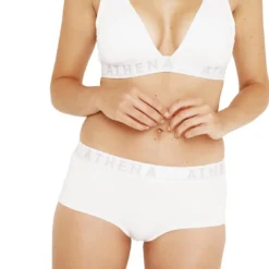 AthénaBoxer femme Easy Color blanc en coton