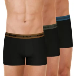 AthénaLot de 3 boxers Easy Recyclé Athena noir en coton