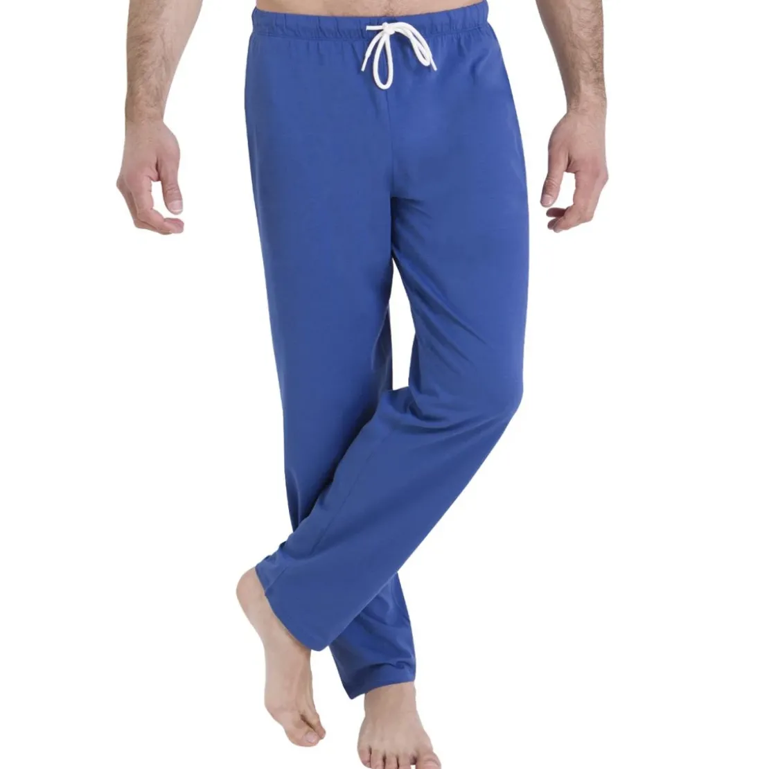 AthénaPyjama long homme Winter Athena bleu en coton