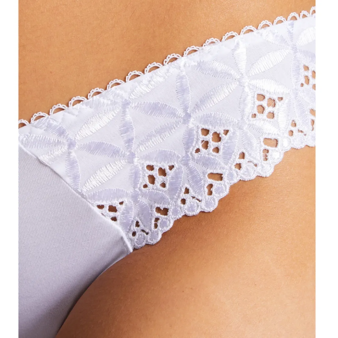 AubadeCulotte bresilienne blanche en coton- Bahia & Moi