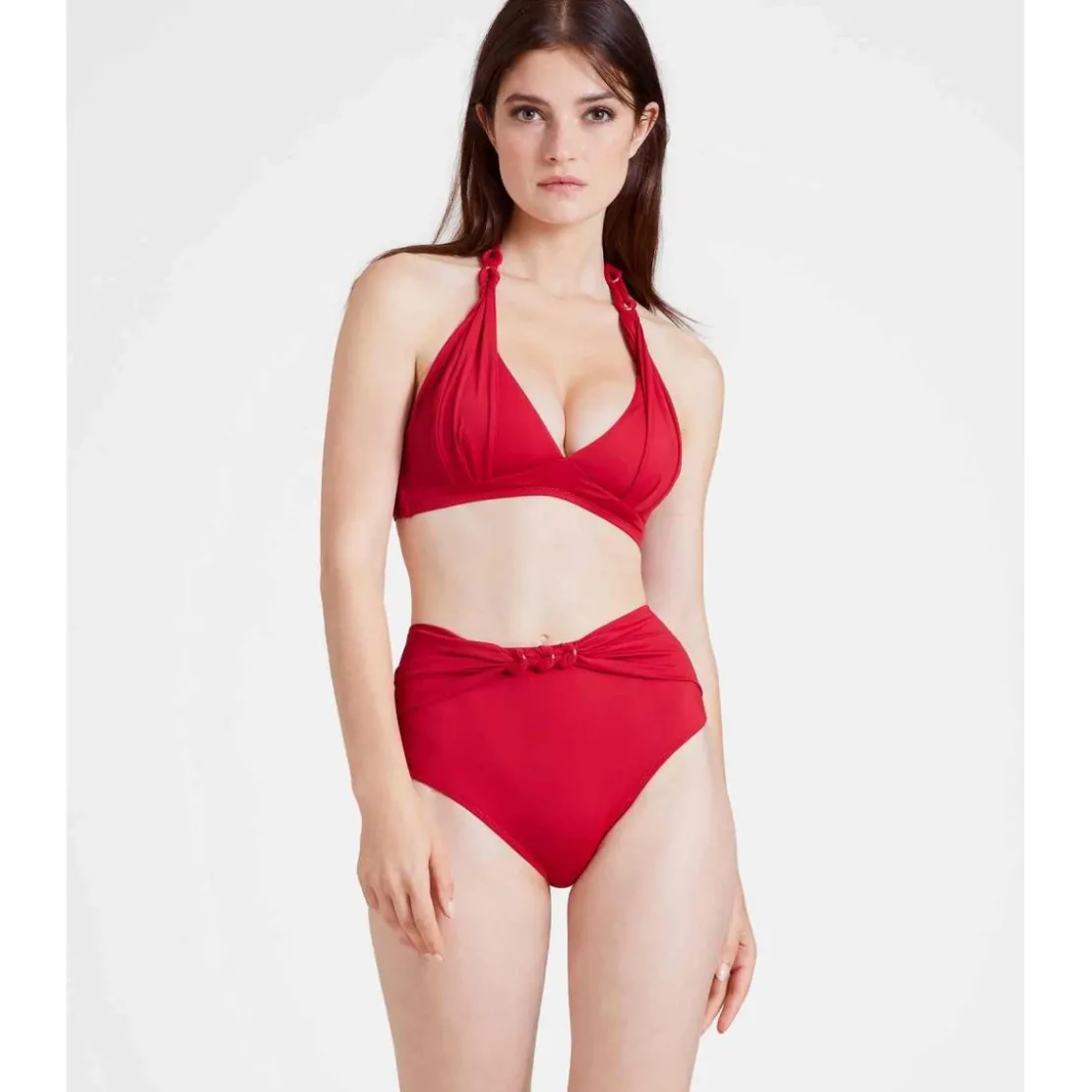 Aubade MaillotsCulotte de bain taille haute - Rouge- OCEAN CRUISE